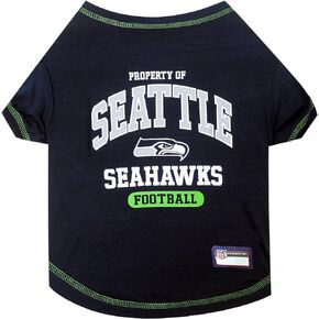 NFL PET SHIRT for Dogs & Cats - SEATTLE SEAHAWKS Dog T-Shirt, X-Large. - Cutest Pet Tee Shirt for the real sporty pup