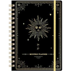 2024-2027 Monthly Planner - Monthly Planner 2024-2025, JUL 2024 - DEC 2027, Monthly Calendar/Planner 2024-2027, 3 Year Monthly Planner 2024-2027, 6.3" * 8.4", Thick Paper, Back Pocket, Sun