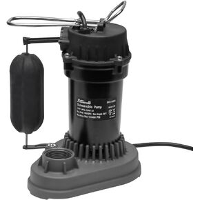 XtremepowerUS Automatic 1/2HP Submersible Sump Pump Aluminum Alloy with Integrated Vertical Float Switch 10 ft Cord, 115 Volt