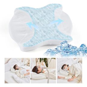 Dlight BD CPAP Pillow for Side Sleepers-Height Adjustable Memory Foam Pillow for CPAP Mask User-Reduce Full Mask Air Leak&Pressure for Back and Side Sleepers