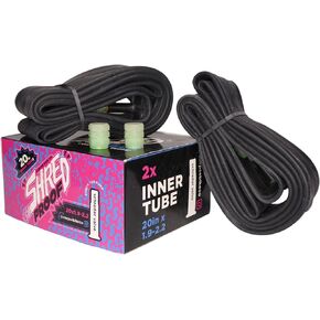 SHREDPROOF Kids' & BMX Bike Inner Tubes Butyl Rubber (Pair of 2) for 12" 14" 16" 18" 20" or 24" Children's Bicycle Tire with Schrader Valve