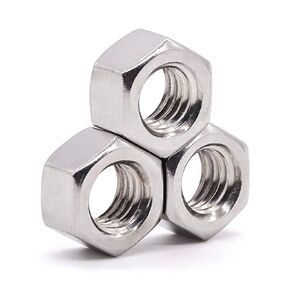 Glvaner 7/16"-14 Thread Size Stainless Steel Hex Nuts Hexagon Nuts Plain Finish Full Thread 20 Pack