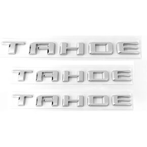3pack OEM 2021 Tahoe Emblem 3D Letters Badge متوافق مع يناسب 2019-2025 Tahoe أصلي 84910058 أسود لامع