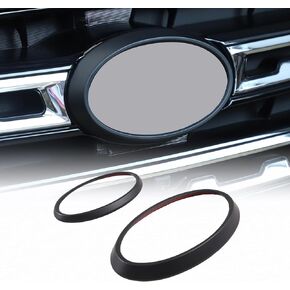 Car Front Rear Logo Decoration Cover Ring Trim, Compatible for Subaru Outback 2021-2022, Hood Emblem Ring Accessories, Made of ABS (Carbon Fiber Pattern)