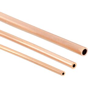 MECCANIXITY Copper Refrigeration Tubing 16FT Long, 1/16" OD x 1/32" ID, 3/32" OD x 3/64" ID and 1/8" OD x 5/64" Flexible Coil for Heat Dissipation 3 in 1