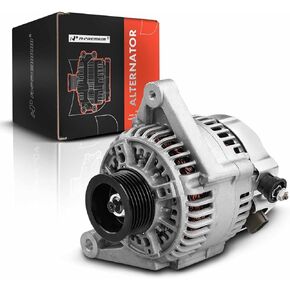 A-Premium Alternator Compatible with Toyota Corolla 2003 2004 2005 2006 2007 2008, Matrix, Celica, MR2 Spyder & Pontiac Vibe, L4 1.8L, 12V 80Amp CW 6-Groove Pulley, Replace# 102211-1920, 27060-22040