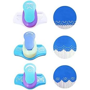 3Pcs Paper Crafting Border Punches Hemming Tool, Small Paper Punch Edge Corner Craft Tool,Scrapbooking Gift Cards Corner Punch Fancy Paper Flower Embossing Handmade Cutter Puncher Gift for Children