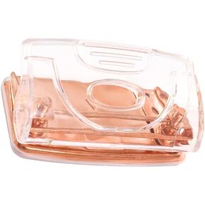 Acrylic Clear 2 Holes Paper Punch Multi- Function Hole Puncher Portable Planner Puncher for Home Office Supply Desktop Accessory (Rose Gold) in Saudi Arabia