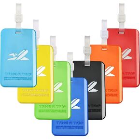 Bright Colorful Luggage Tags, Soft Assorted Suitcase Luggage Bag Labels by Aphlos