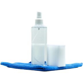 Chalkboard Cleaner Spray & Eraser Kit (8.5 fl. oz) - for Liquid Chalk Markers - Works with Blackboard Dry Erase Boards - Easily Removes Ink and Stains