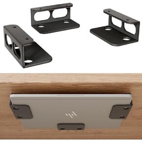 RUKUHOT Under Desk Mount for Laptop,Under Desk Metal Shelf Organize Laptop,Keyboard,Macbooks, Surface,etc., for Devices Thickness < 4 cm/1.6'',Clearing Up Desk Space