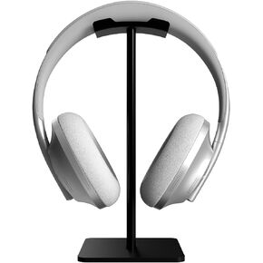 TALK WORKS Headphone Stand Holder-Desktop Headset Stand Organizer and Tabletop Space Saver for Home, Office and Gaming Room - Sleek Design, Easy Assembly and Durable Non-Slip Base,Black