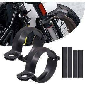 Biqing 2PCS Motorbike Turn Signal Mount Bracket,32-41mm Metal Motorcycle Modified Turn Signal Light Indicator Mount Bracket Clamp Front Fork(Black)