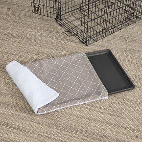 MidWest Homes for Pets Quiet Time Reversible Crate Pan Cover 36' Gray Floral/Fleece