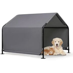 Outdoor Pet Shade Dog Shade Shelter, Versatile Pet Canopy Tent Pet Awning for Dogs, Cats, Small Animals and Livestock, 4'x4'x3' Waterproof, Sun Protection, Blue