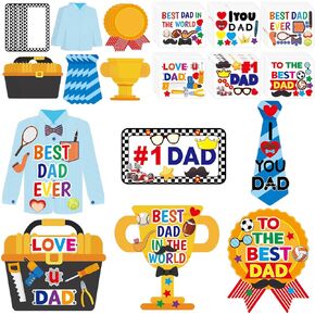 FANCY LAND Father’s Day Craft Kits for Kids Make Your Own Fathers Day Gift Art Crafts for Party Favor Game Classroom Home Activities 30 Pack