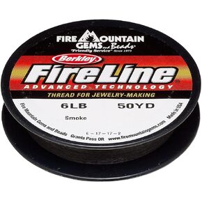 Berkley FireLine Braided Beading Thread 6-Pound Test Smoke Grey .006 Inch 0.15mm 50 Yards