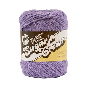Lily 10200101317 Sugar 'N Cream The Original Solid Yarn, 2.5oz, Medium 4 Gauge, 100% Cotton - Hot Purple - Machine Wash & Dry