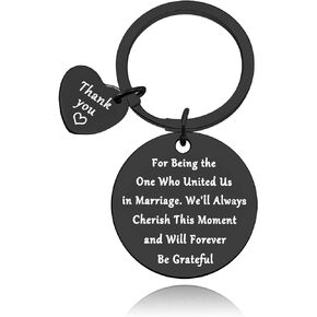 Wedding Officiant Keychain Gifts Appreciation Gift for Wedding Officiant Keyring Thank You Gift for Wedding Planner Wedding Coordinator Photographer Wedding officiant Gift from Groom Bride