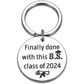 Class of 2024 Graduation Keychain, Funny Graduation Gifts for Her Him, 2024 College Graduation Gifts for Women Men, 2024 Graduation Gifts for Graduates, Graduation Gifts for Daughter Son, Grad Gifts