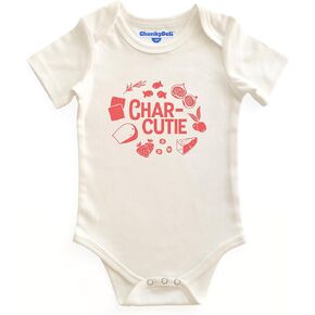 Char-cutie Cotton Short Sleeve Bodysuit | Gender Neutral Foodie Baby Jumper, Pregnancy Announcement, Housewarming