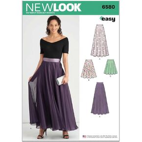 New Look Misses Skirt Sewing Pattern, Multicolor