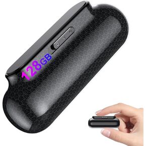 128GB Digital Voice Recorder Audio Recorder 1600 Hours Recording Capacity Audio Recording Device MP3 Records with 500 Hours Battery Time for Work,Lectures, Meetings, Interviews