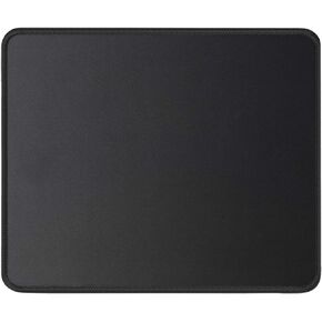 JIKIOU Mouse Pad with Non-Slip Rubber Base, Premium-Textured & Washable Computer Mousepad with Stitched Edges, Mouse Pads for Computers, Laptop, Gaming, Office & Home, 8.3 x 10.2 in, Black