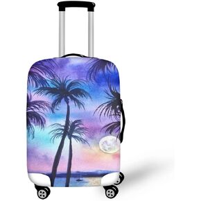 Cozeyat High Elastic Luggage Cover Protector Fit 18-32 Inch Trunk Case,Tropical Palm Trees Design Polyester Suitcase Protector Washable,Softy Travel Accessories,Size L