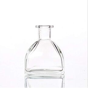 UPSTORE 1PCS Empty Clear Glass Diffuser Bottle Jars Aromatherapy Storage Container Fragrance Accessories Refill Aroma Dispenser for DIY Replacement Diffuser Stick Set Essential Oils Craft Decor