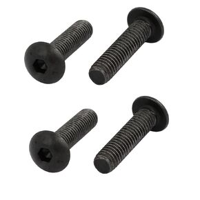 uxcell 4pcs M5x20mm 10.9 Grade Hex Socket Reverse Left Hand Thread Screw Bolt Black
