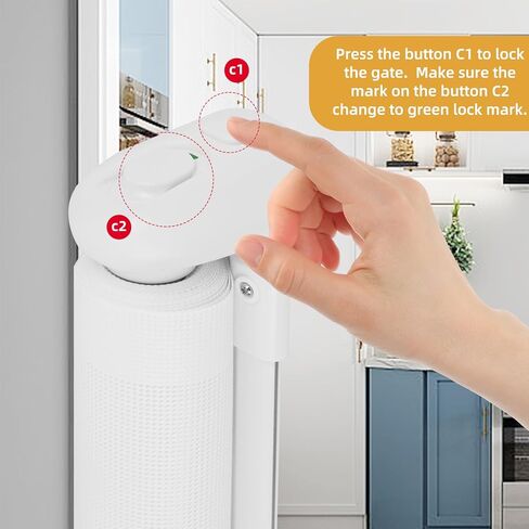 120 Inches Extra Wide Retractable Baby Gates Adjustable Retractable Dog gate Extra Long Mesh Baby Gate Pet Gates for Dogs for Stairs, Hallways and Doorways Safety Gates for Kids Child(120Inches) in Kuwait