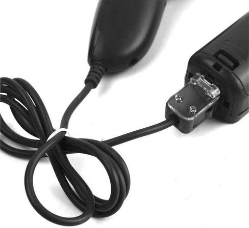 PlayHard 2 Pack Nunchuk وحدات تحكم متوافقة مع نينتندو وي ووي يو ألعاب الفيديو (أسود × 2) in Saudi Arabia