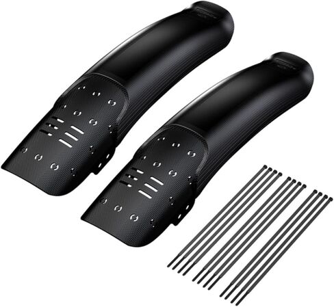 مجموعة مصدات الدراجة SUNGOOYUE، قطعتان من واقيات الطين البلاستيكية والراتنج الطويلة مع 12 قطعة من روابط الكابلات لركوب الدراجات الجبلية في الهواء الطلق in Kuwait