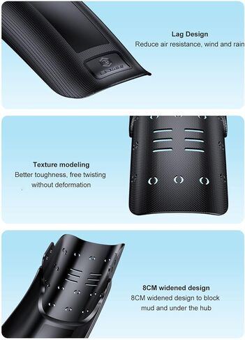 مجموعة مصدات الدراجة SUNGOOYUE، قطعتان من واقيات الطين البلاستيكية والراتنج الطويلة مع 12 قطعة من روابط الكابلات لركوب الدراجات الجبلية في الهواء الطلق in Kuwait