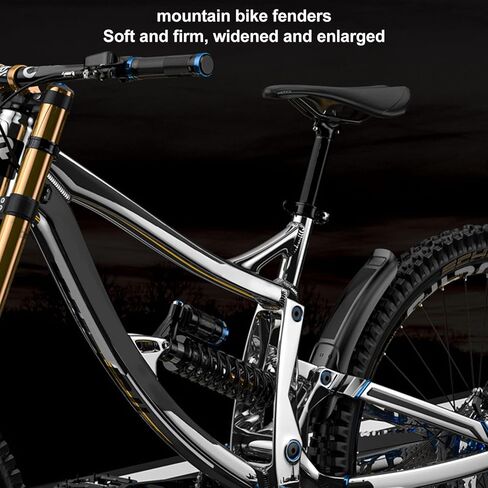 مجموعة مصدات الدراجة SUNGOOYUE، قطعتان من واقيات الطين البلاستيكية والراتنج الطويلة مع 12 قطعة من روابط الكابلات لركوب الدراجات الجبلية في الهواء الطلق in Kuwait