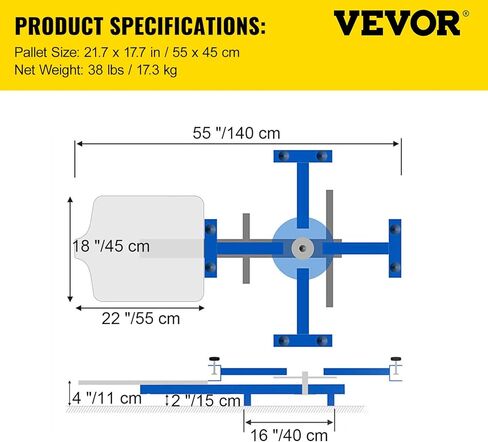 آلة طباعة الشاشة VEVOR 4 ألوان 1 محطة، 21.7 × 17.7 بوصة آلة طباعة الشاشة الحريرية، معدات طباعة الشاشة مع منصة نقالة قابلة للإزالة، طابعة دوران 360 درجة DIY تي شيرت in Saudi Arabia