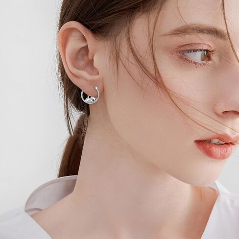 TIGER RIDER Guinea Pig Sloth Koala Bunny Elephant Hoop Earrings for Women 925 Sterling Silver Cute Animal Jewelry Hypoallergenic Christmas Birthday Gifts for Girls in Saudi Arabia