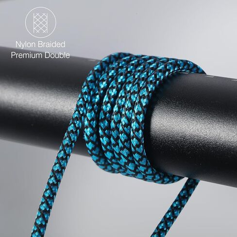 كابل شاحن KREMORV USB C، كابل شحن USB C إلى USB C 5 حزم 6 أقدام نايلون مضفر 60 واط نوع C كابل شحن سريع لآيفون 15 15Pro 15Plus 15Pro Max Samsung Galaxy S20 21 22 23 in Kuwait