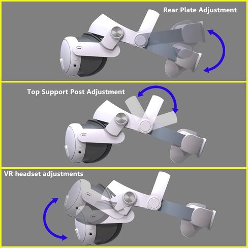 حزام الرأس متوافق مع Meta Quest 3، حزام رأس بطارية 10000 مللي أمبير في الساعة لملحقات VR Oculus Quest 3 لوقت تشغيل ممتد و0 حزام رأس متوافق مع Meta Quest 3 in Kuwait