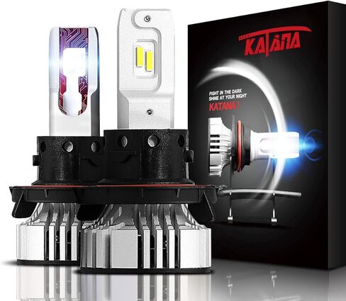 Katana H4 9003 Light Bulbs, Adjustable Beam Design - 12000LM 72W 6500K Extremely Bright Fog Light, Pack of 2 in Saudi Arabia