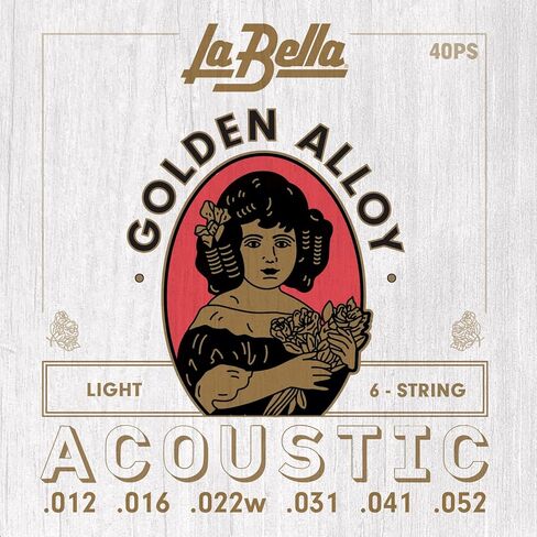 La Bella 40PCL Golden Alloy - Custom Light Acoustic Guitar String in Kuwait