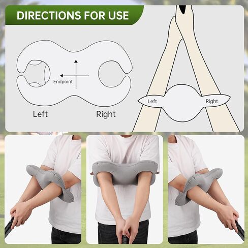TOBWOLF Golf Swing Training Aid with Pump, Inflatable Golf Swing Arm Correcting Pillow, Golfing Posture Correction Practice Tool Golf Swing Gesture Arm Trainer for Men Women Golfers Beginners in Saudi Arabia