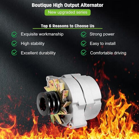 Alternator Tractor for Chevy 10SI 1-Wire One Wire 2 Groove Pulley 63 Amp 12 V in Saudi Arabia