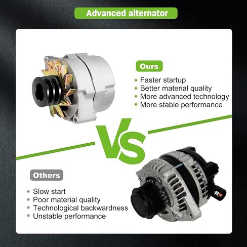 Alternator Tractor for Chevy 10SI 1-Wire One Wire 2 Groove Pulley 63 Amp 12 V in Saudi Arabia