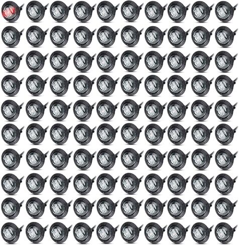 MADCATZ Meerkatt Big Sets 3/4 Inch Mini Round 3 LED Side Marker Indicator Clearance Light w/Grommets Truck Car Trailer Boat 12V DC (Clear Lens/Red Light) 100 Pcs. in Saudi Arabia