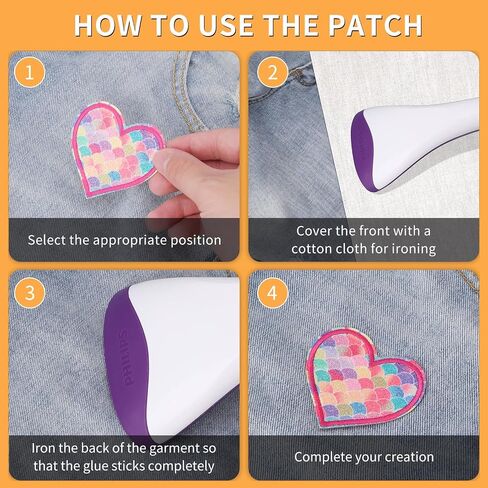 Yolev 30pcs Girls Iron on Patches for Clothing Jackets DIY Sew Embroidered Applique Decorative Repair Patches On Patches for Clothes Backpacks Jackets Jeans Dress Hats in Saudi Arabia