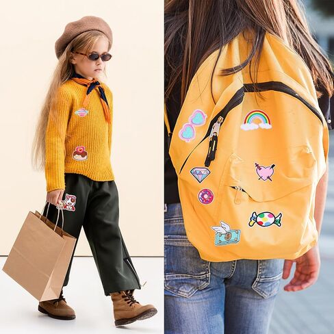 Yolev 30pcs Girls Iron on Patches for Clothing Jackets DIY Sew Embroidered Applique Decorative Repair Patches On Patches for Clothes Backpacks Jackets Jeans Dress Hats in Saudi Arabia