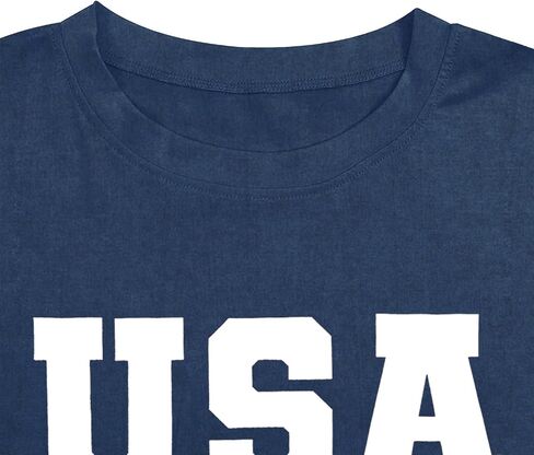 SUWATOIN USA 4th of July Shirts for Men American Flag Short Sleeve Patriotic Independence Day Tee Top in Saudi Arabia