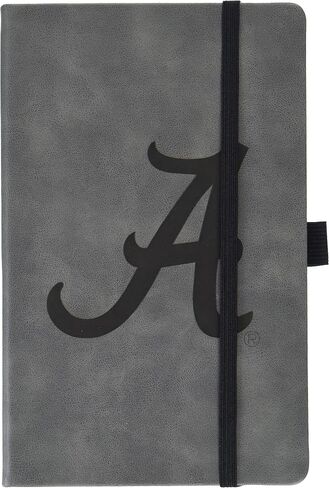 Rico Industries NCAA Alabama Crimson Tide Gray Laser Engraved Small Notepad Jounral/Notepad 8.25" x 5.25"- Office Accessory in Saudi Arabia